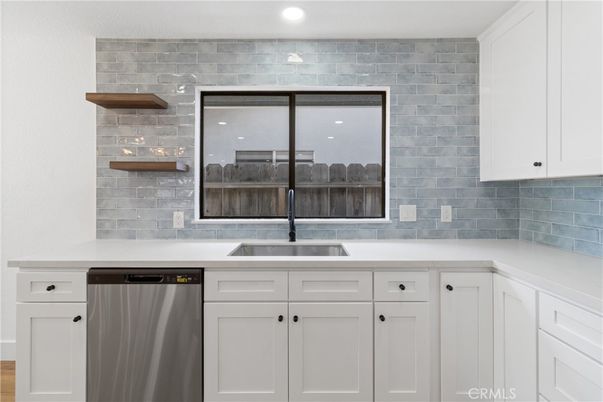 Interior, Kitchen, Recessed Lighting, Stainless Steel Appliances, Stone Walls