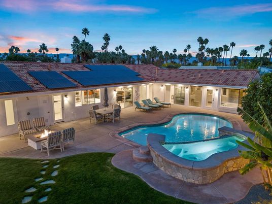 Exterior, Pool, Solar Panels