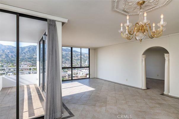 Chandelier, Empty room, Interior