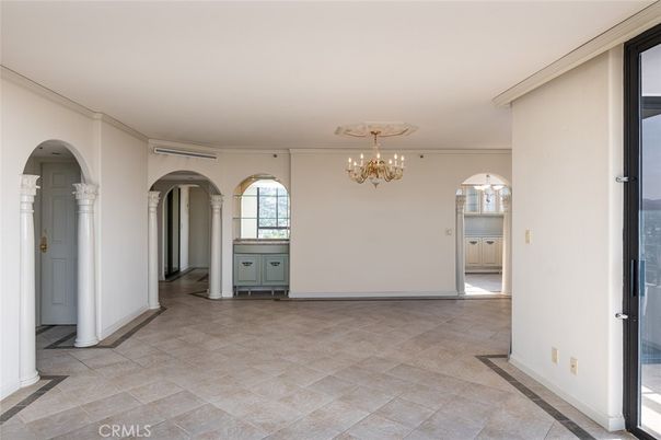 Chandelier, Empty room, Interior