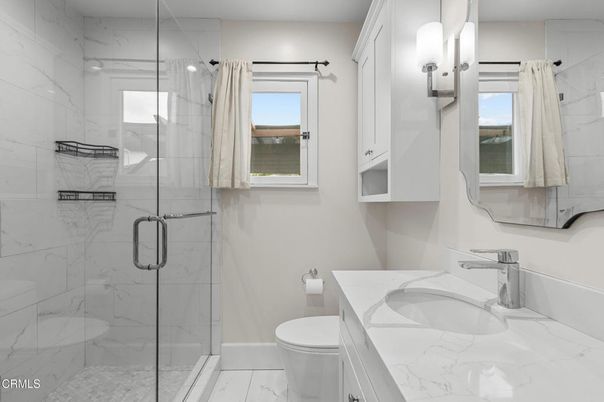 Bathroom, Glass Shower, Interior, Marble, Marble Walls