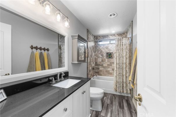 Bathroom, Interior, Recessed Lighting, Wood Texture Flooring
