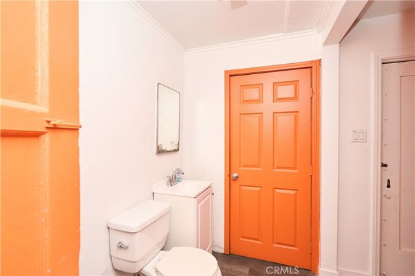 Bathroom, Interior, Washer, Wood Texture Flooring