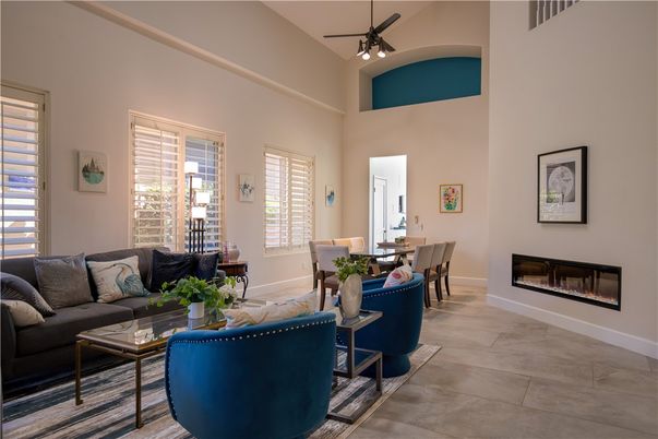 Dining room, Fireplace, Interior, Living room