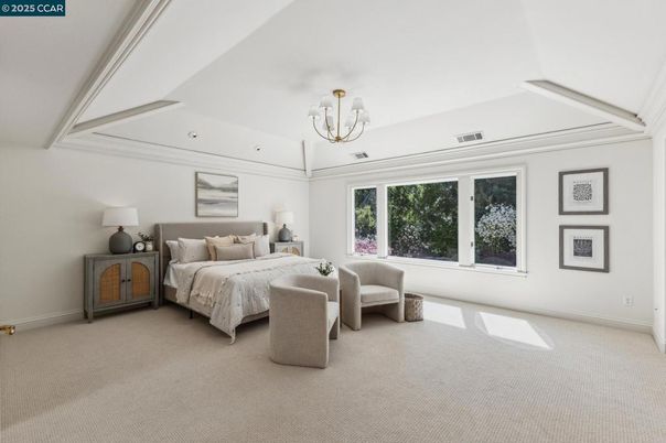 Bedroom, Chandelier, Interior