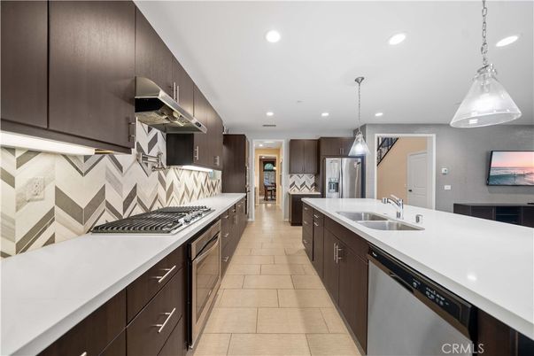 Interior, Kitchen, Pendant Lights, Recessed Lighting, Stainless Steel Appliances