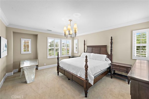 Bedroom, Chandelier, Interior