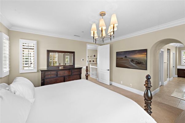 Bedroom, Chandelier, Interior