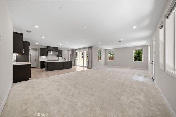 Empty room, Interior, Kitchen, Recessed Lighting