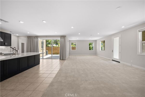 Empty room, Interior, Kitchen, Recessed Lighting