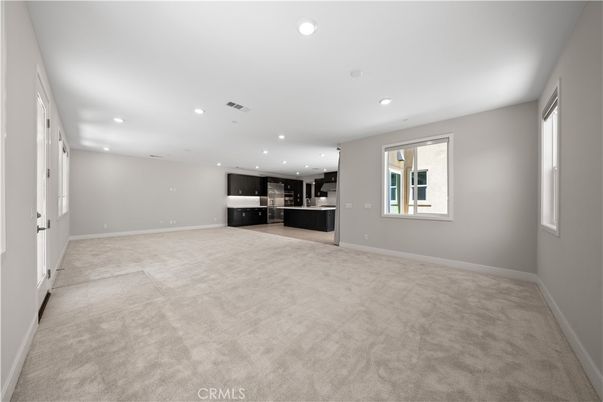 Empty room, Interior, Kitchen, Recessed Lighting