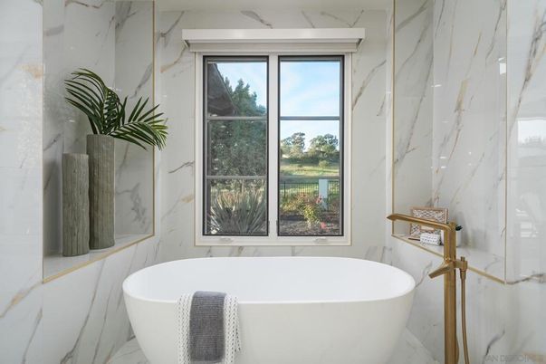 Bathroom, Free Standing Baths, Interior, Marble Walls