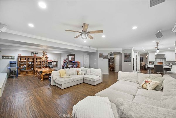 Dining room, Interior, Kitchen, Living room, Pendant Lights, Recessed Lighting, Wood Texture Flooring