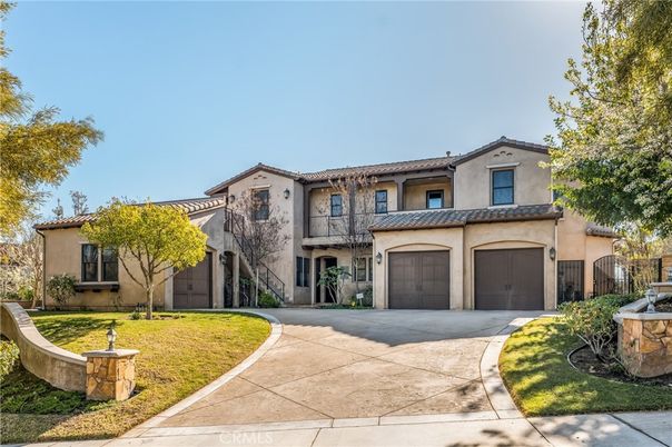 Attached, Backyard, Exterior, Facade, Mediterranean