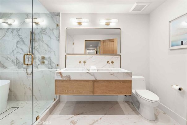 Bathroom, Glass Shower, Interior, Marble, Marble Walls
