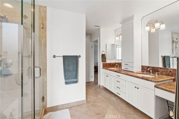 Bathroom, Dual Sink Vanities, Glass Shower, Interior