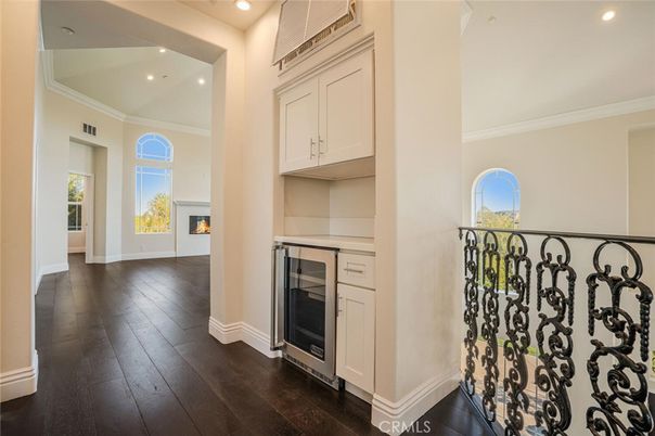 Fireplace, Interior, Recessed Lighting, Wood Texture Flooring