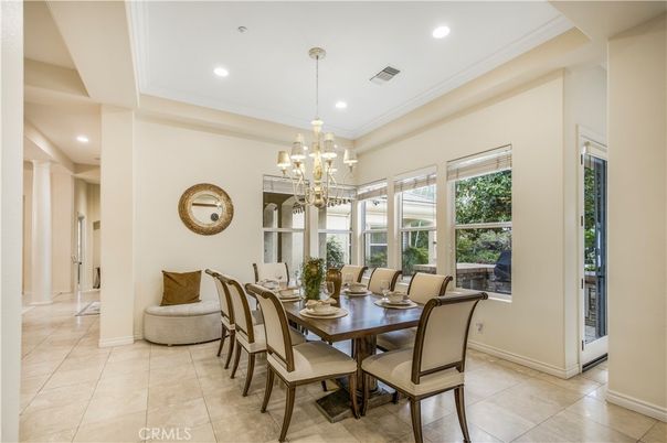 Chandelier, Dining room, Interior, Recessed Lighting