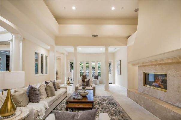 Fireplace, Interior, Living room, Recessed Lighting