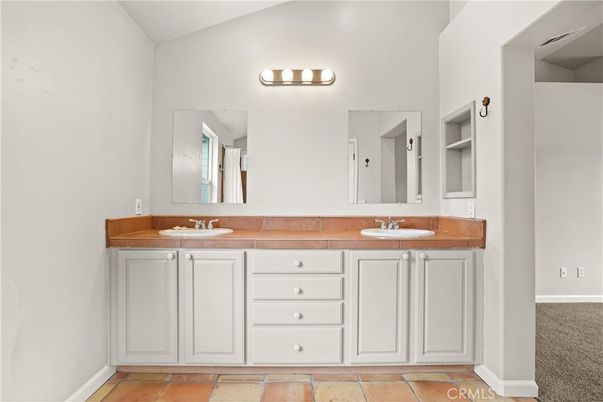Bathroom, Dual Sink Vanities, Interior, Tile Countertops