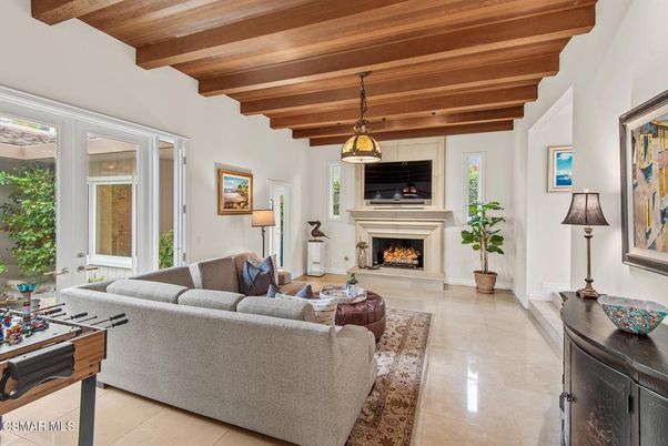 Fireplace, Interior, Living room, Pendant Lights, Wooden Beams, Wooden Ceilings