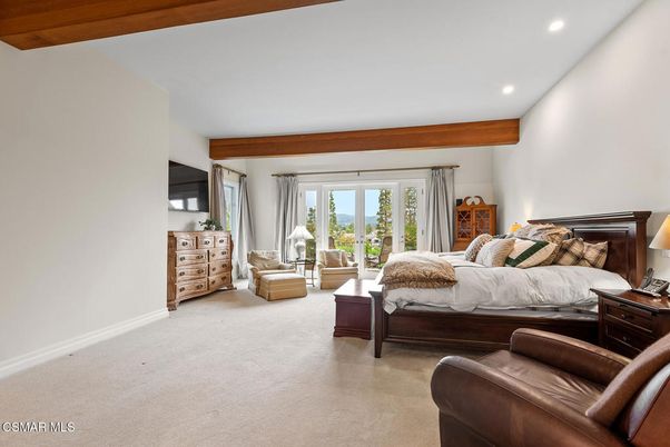 Bedroom, Interior, Recessed Lighting, Wooden Beams