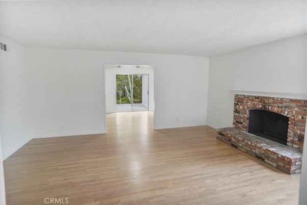 Empty room, Fireplace, Interior, Wood Texture Flooring