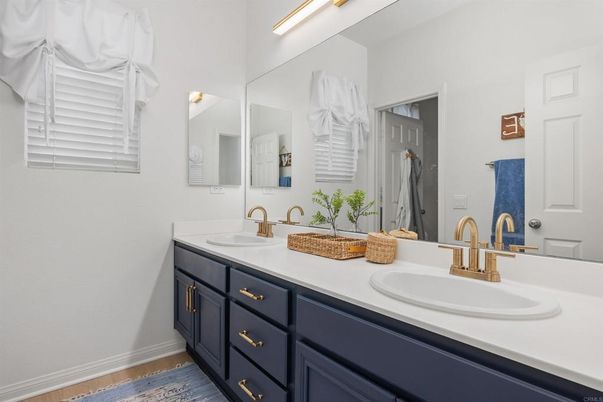 Bathroom, Dual Sink Vanities, Interior, Wood Texture Flooring