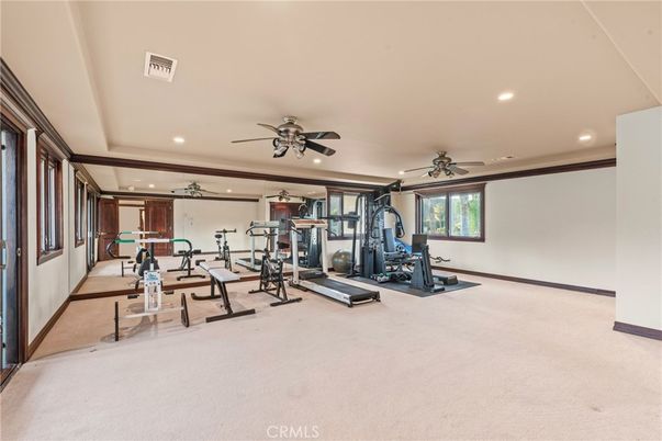 Fitness Equipment, Gym, Interior, Recessed Lighting