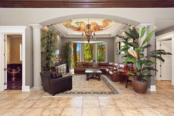 Chandelier, Interior, Living room, Recessed Lighting