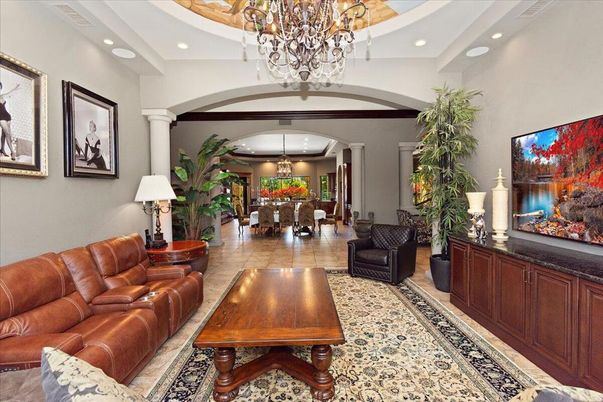 Chandelier, Dining room, Interior, Living room, Recessed Lighting