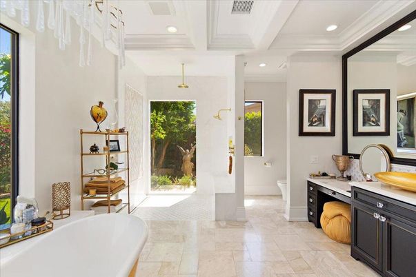 Bathroom, Free Standing Baths, Interior, Recessed Lighting