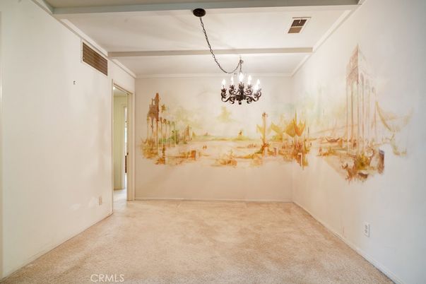Chandelier, Empty room, Interior