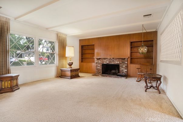 Fireplace, Interior, Pendant Lights, Wooden Walls