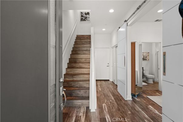Bathroom, Interior, Recessed Lighting, Wood Texture Flooring