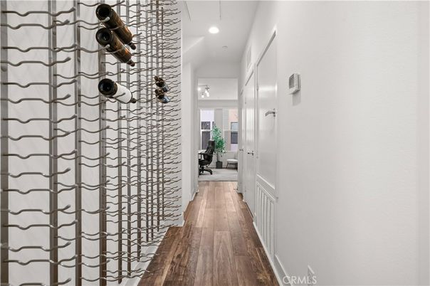 Interior, Recessed Lighting, Wine Storage, Wood Texture Flooring