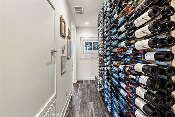 Interior, Recessed Lighting, Wine Storage, Wood Texture Flooring