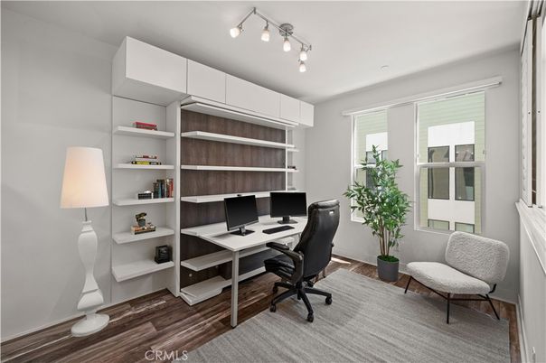 Home Office, Interior, Wood Texture Flooring