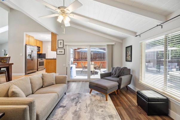 Interior, Kitchen, Living room, Stainless Steel Appliances, Wood Texture Flooring
