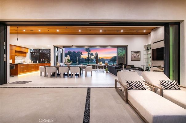 Dining room, Interior, Living room, Recessed Lighting, Wooden Ceilings