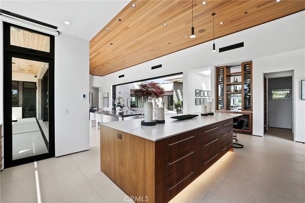 Interior, Kitchen, Pendant Lights, Recessed Lighting, Wooden Ceilings