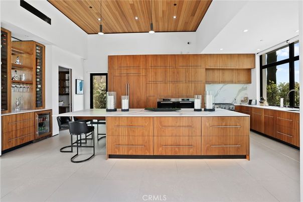 Interior, Kitchen, Recessed Lighting, Stainless Steel Appliances, Wooden Ceilings
