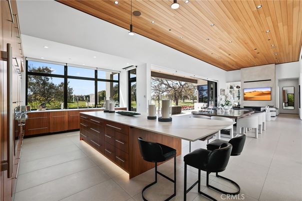 Dining room, Interior, Pendant Lights, Recessed Lighting, Wooden Ceilings