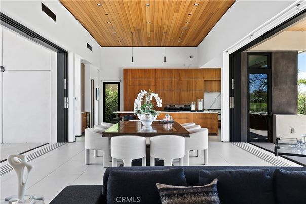 Dining room, Interior, Kitchen, Recessed Lighting, Wooden Ceilings