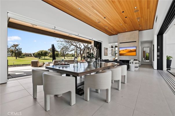 Dining room, Interior, Recessed Lighting, Wooden Ceilings