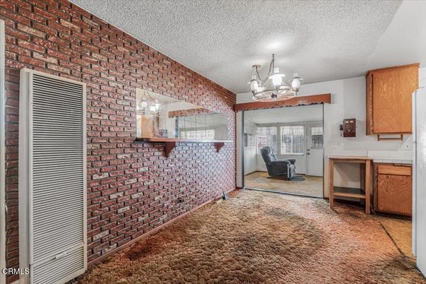 Chandelier, Empty room, Interior, Stone Walls