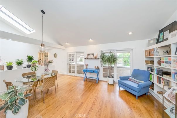 Dining room, Game Room, Interior, Pendant Lights, Recessed Lighting, Wood Texture Flooring