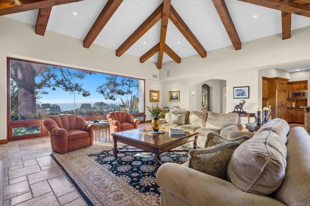 Interior, Living room, Recessed Lighting, Wooden Beams