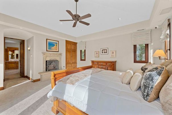 Bedroom, Fireplace, Interior, Recessed Lighting