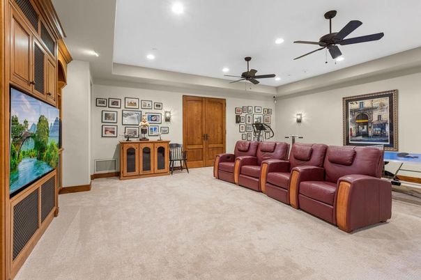 Home Theatre Room, Interior, Living room, Recessed Lighting